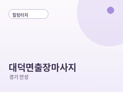 안성 대덕면 출장마사지