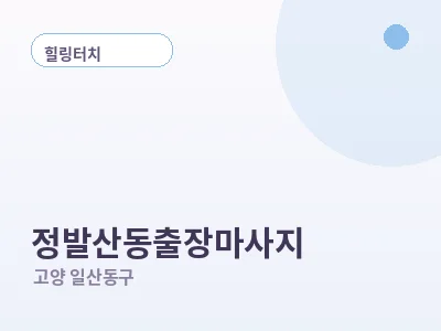 고양 정발산동 출장마사지