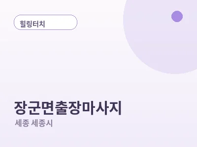 세종 장군면 출장마사지